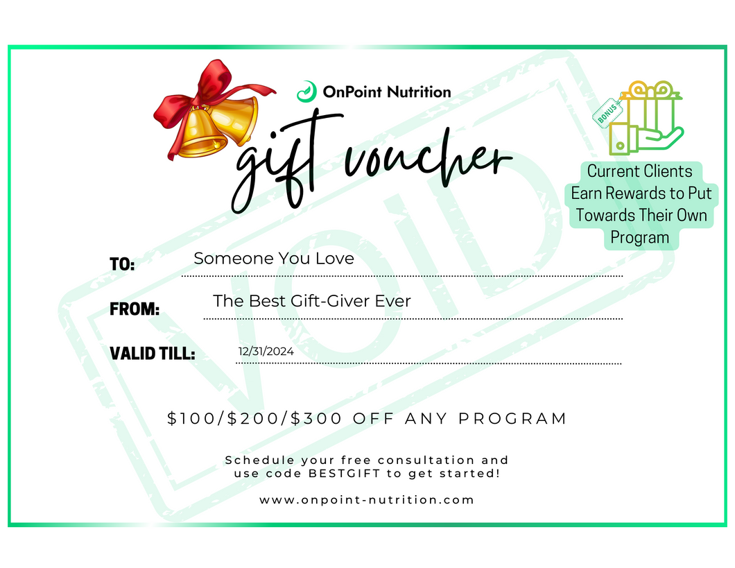 $100 OnPoint Nutrition Gift Card (1-1 Coaching)