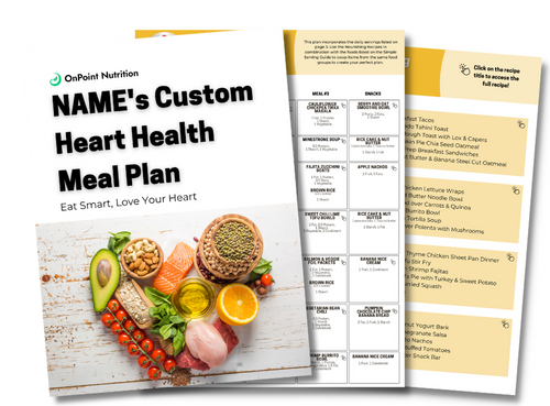 Customized Personal Meal Plan - Heart Health